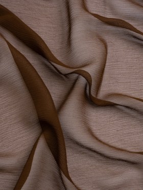 Crinkled Silk Chiffon – Chocolate – Premium Collection Crinkled Silk Chiffon – Chocolate – Premium Collection
