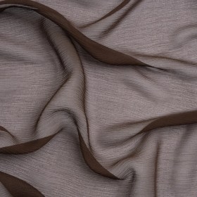 Crinkled Silk Chiffon – Dark Brown – Premium Collection Crinkled Silk Chiffon – Dark Brown – Premium Collection
