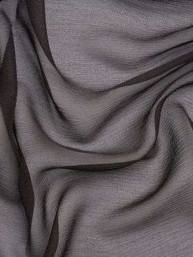 Crinkled Silk Chiffon – Deep Charcoal – Premium Collection Crinkled Silk Chiffon – Deep Charcoal – Premium Collection