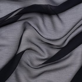 Crinkled Silk Chiffon – Midnight – Premium Collection Crinkled Silk Chiffon – Midnight – Premium Collection