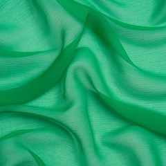 Crinkled Silk Chiffon – Kelly Green – Premium Collection Crinkled Silk Chiffon – Kelly Green – Premium Collection
