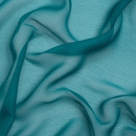 Crinkled Silk Chiffon – Deep Teal – Premium Collection Crinkled Silk Chiffon – Deep Teal – Premium Collection