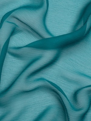 Crinkled Silk Chiffon – Deep Teal – Premium Collection Crinkled Silk Chiffon – Deep Teal – Premium Collection