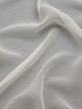 Crinkled Silk Chiffon – Antique White – Premium Collection Crinkled Silk Chiffon – Antique White – Premium Collection