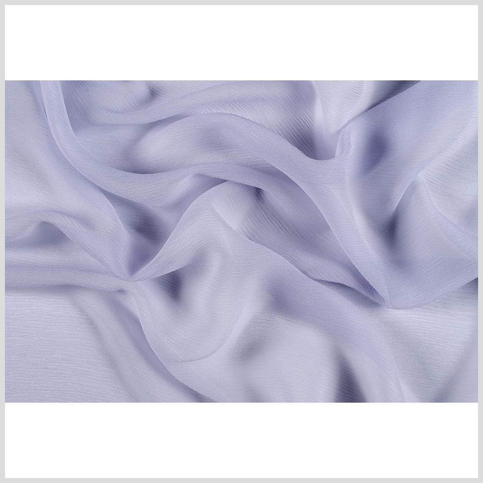 Crinkled Silk Chiffon – Icelandic Blue – Premium Collection Crinkled Silk Chiffon – Icelandic Blue – Premium Collection
