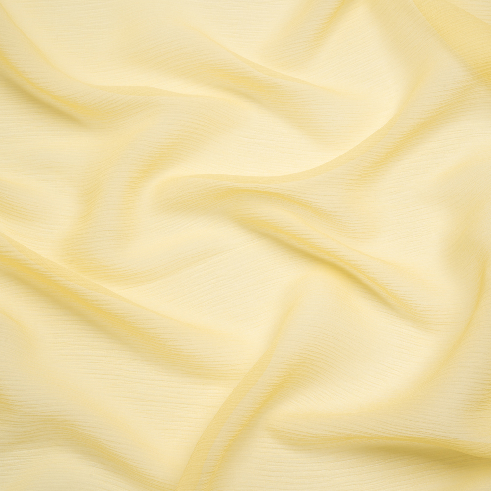 Crinkled Silk Chiffon – French Vanilla – Premium Collection Crinkled Silk Chiffon – French Vanilla – Premium Collection