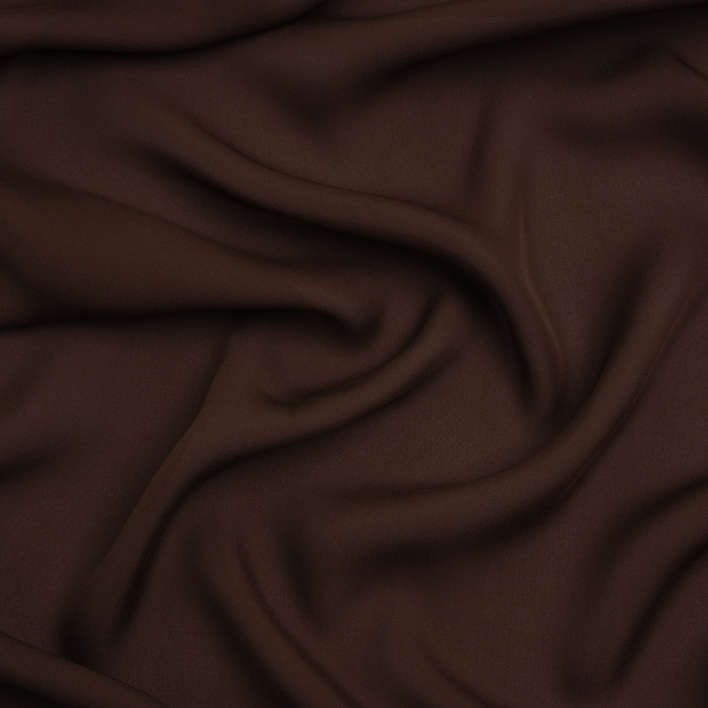 Silk Double Georgette – Dark Brown – Premium Collection Silk Double Georgette – Dark Brown – Premium Collection