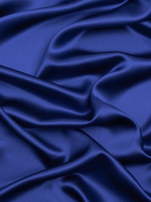 Silk Crepe Back Satin – Mazarine Blue – Premium Collection Silk Crepe Back Satin – Mazarine Blue – Premium Collection