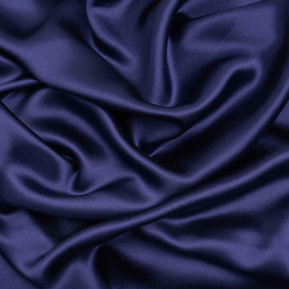 Silk Crepe Back Satin – Estate Blue – Premium Collection Silk Crepe Back Satin – Estate Blue – Premium Collection