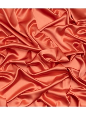Silk Crepe Back Satin – Coral – Premium Collection Silk Crepe Back Satin – Coral – Premium Collection
