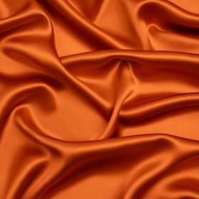 Silk Crepe Back Satin – Burnt Orange – Premium Collection Silk Crepe Back Satin – Burnt Orange – Premium Collection