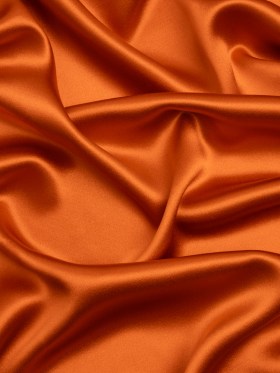 Silk Crepe Back Satin – Burnt Orange – Premium Collection Silk Crepe Back Satin – Burnt Orange – Premium Collection