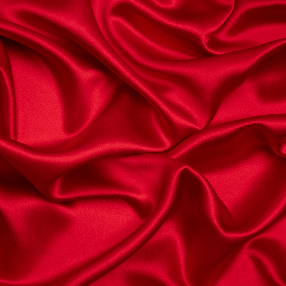 Silk Crepe Back Satin – Red – Premium Collection Silk Crepe Back Satin – Red – Premium Collection