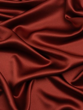 Silk Crepe Back Satin – Mahogany – Premium Collection Silk Crepe Back Satin – Mahogany – Premium Collection