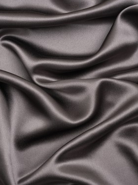 Silk Crepe Back Satin – Dark Silver – Premium Collection Silk Crepe Back Satin – Dark Silver – Premium Collection