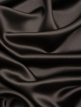 Silk Crepe Back Satin – Deep Charcoal – Premium Collection Silk Crepe Back Satin – Deep Charcoal – Premium Collection