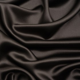 Silk Crepe Back Satin – Deep Charcoal – Premium Collection Silk Crepe Back Satin – Deep Charcoal – Premium Collection