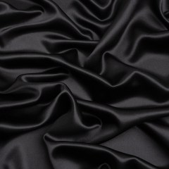 Silk Crepe Back Satin – Black – Premium Collection Silk Crepe Back Satin – Black – Premium Collection