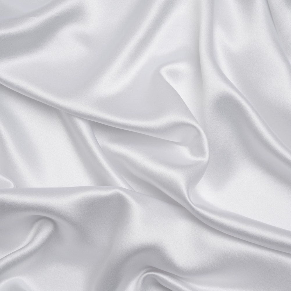 Silk Crepe Back Satin – Bright White – Premium Collection Silk Crepe Back Satin – Bright White – Premium Collection