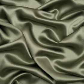 Silk Crepe Back Satin – Oil Green – Premium Collection Silk Crepe Back Satin – Oil Green – Premium Collection