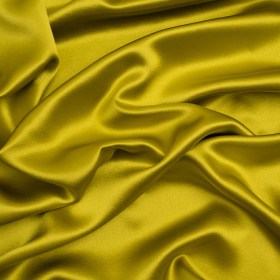 Silk Crepe Back Satin – Warm Olive – Premium Collection Silk Crepe Back Satin – Warm Olive – Premium Collection
