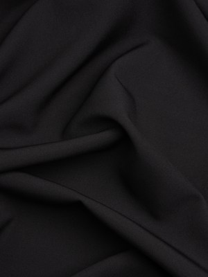 Stretch Recycled Polyester 4-Ply Crepe – Black – Premium Collection Stretch Recycled Polyester 4-Ply Crepe – Black – Premium Collection