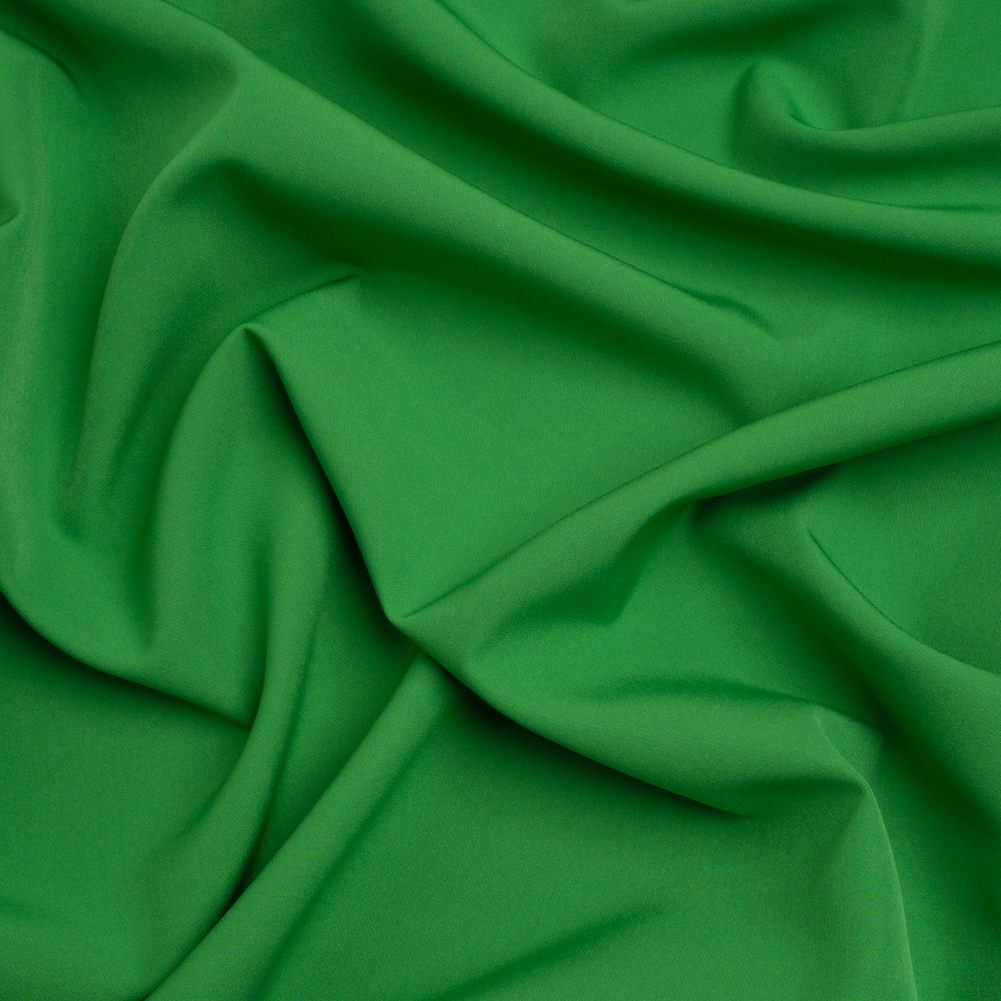 Stretch Recycled Polyester 4-Ply Crepe – Green – Premium Collection Stretch Recycled Polyester 4-Ply Crepe – Green – Premium Collection