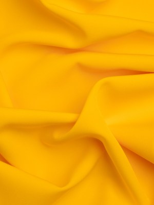 Stretch Recycled Polyester 4-Ply Crepe – Yellow – Premium Collection Stretch Recycled Polyester 4-Ply Crepe – Yellow – Premium Collection