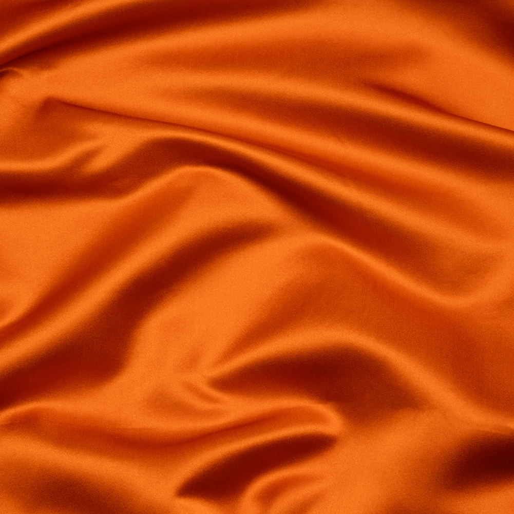 Silk Duchesse Satin – Burnt Orange – Premium Collection Silk Duchesse Satin – Burnt Orange – Premium Collection