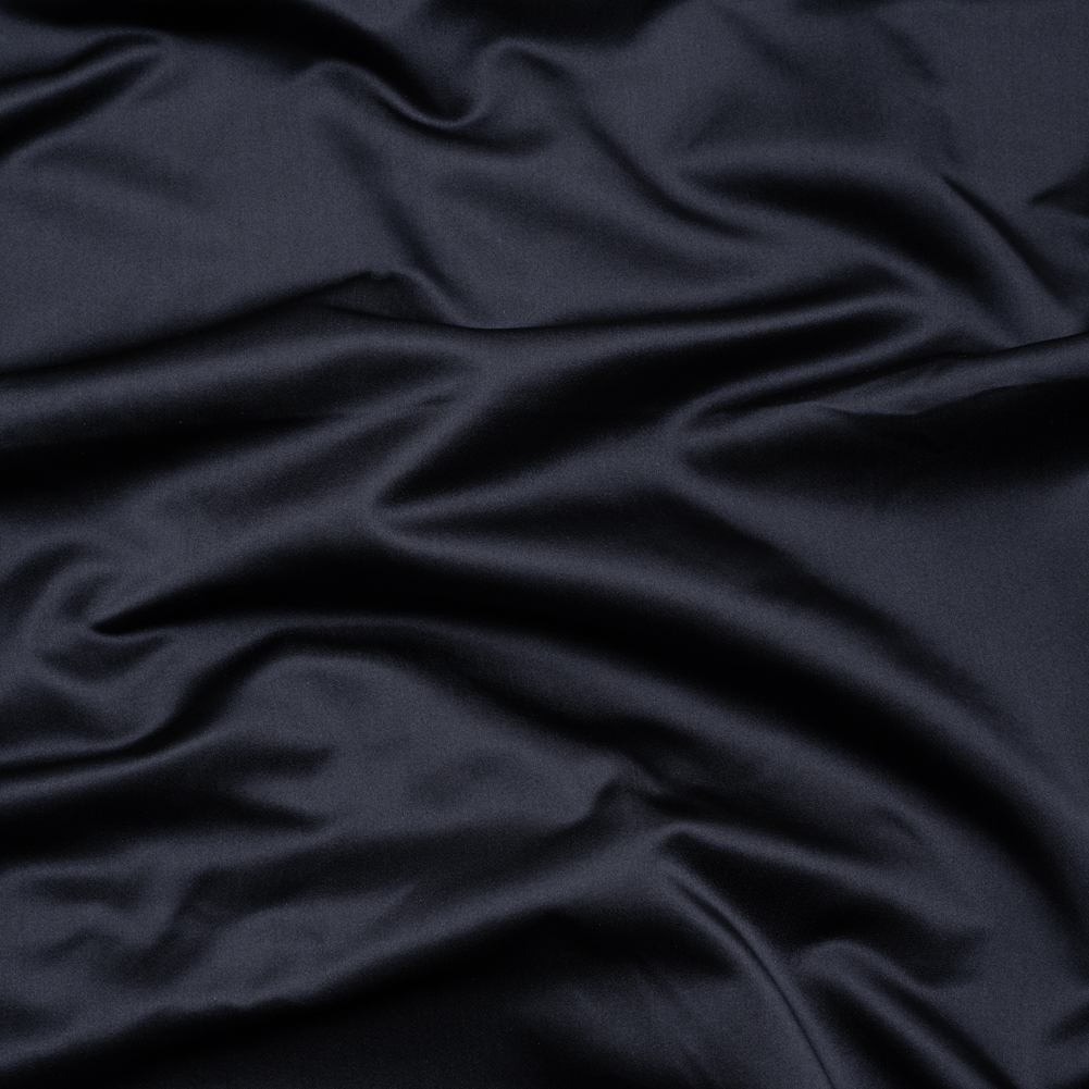 Silk Duchesse Satin – Midnight Navy – Premium Collection Silk Duchesse Satin – Midnight Navy – Premium Collection