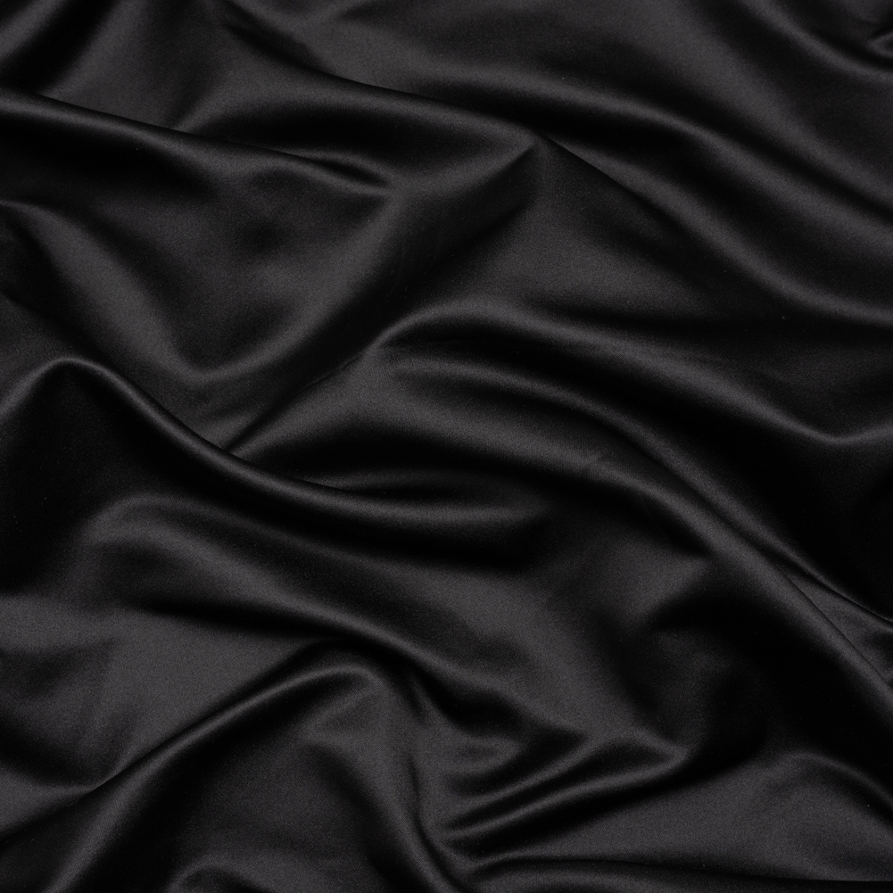 Silk Duchesse Satin – Black – Premium Collection Silk Duchesse Satin – Black – Premium Collection