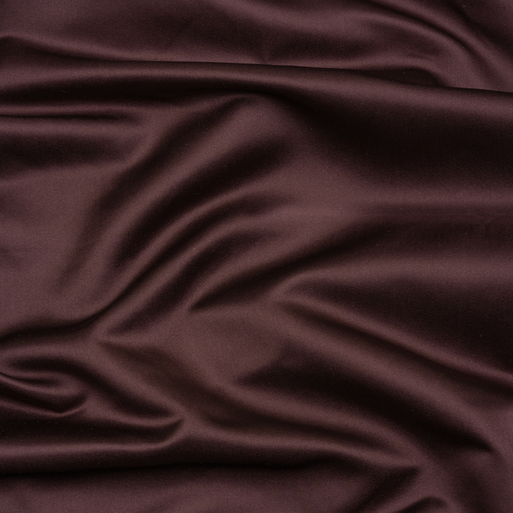 Silk Duchesse Satin – Dark Aubergine – Premium Collection Silk Duchesse Satin – Dark Aubergine – Premium Collection