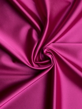 Stretch Satin Made in Italy – Raspberry with Black Backing – Premium Collection Stretch Satin Made in Italy – Raspberry with Black Backing – Premium Collection