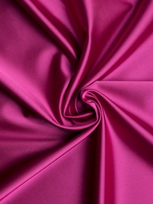 Stretch Satin Made in Italy – Raspberry with Black Backing – Premium Collection Stretch Satin Made in Italy – Raspberry with Black Backing – Premium Collection