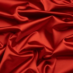 Stretch Satin Made in Italy – Ladybug with Black Backing – Premium Collection Stretch Satin Made in Italy – Ladybug with Black Backing – Premium Collection