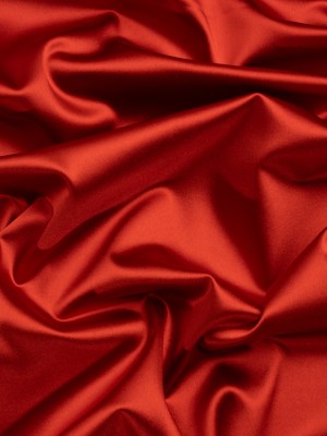 Stretch Satin Made in Italy – Ladybug with Black Backing – Premium Collection Stretch Satin Made in Italy – Ladybug with Black Backing – Premium Collection