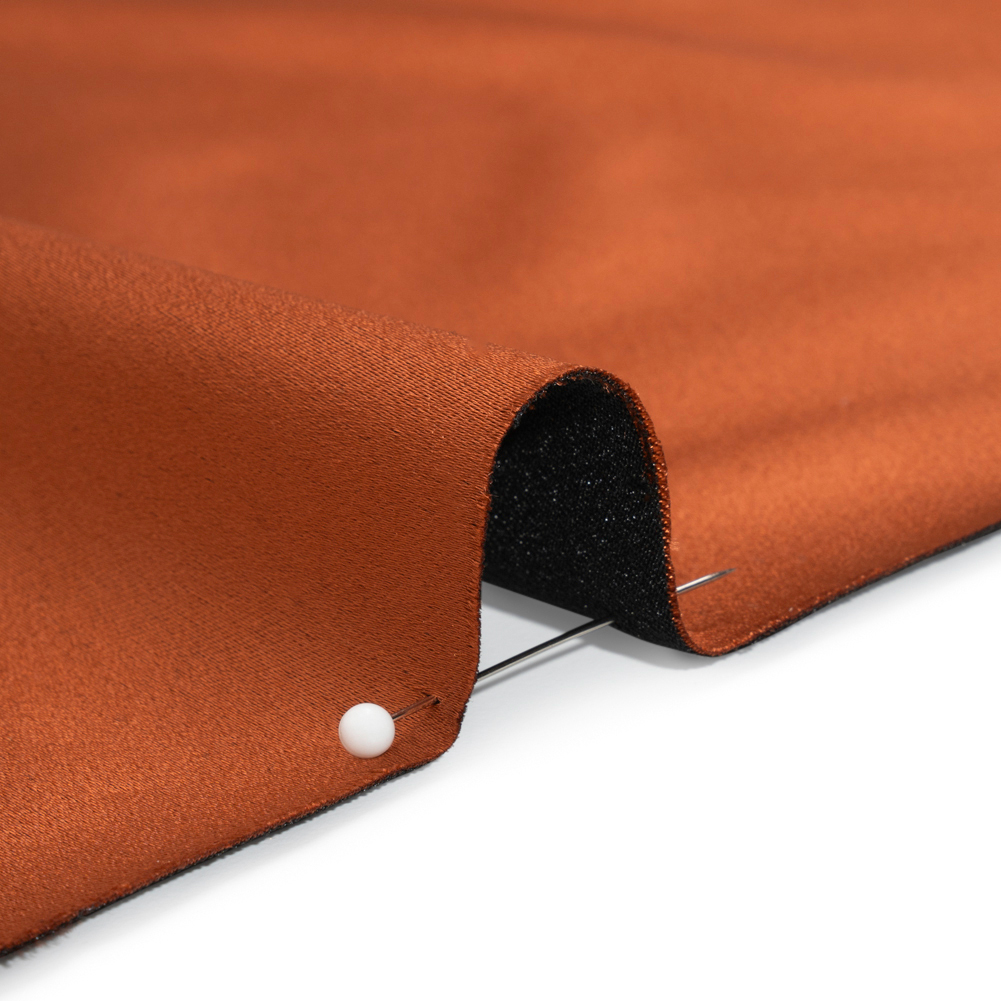 Stretch Satin Made in Italy – Sienna with Black Backing – Premium Collection Stretch Satin Made in Italy – Sienna with Black Backing – Premium Collection