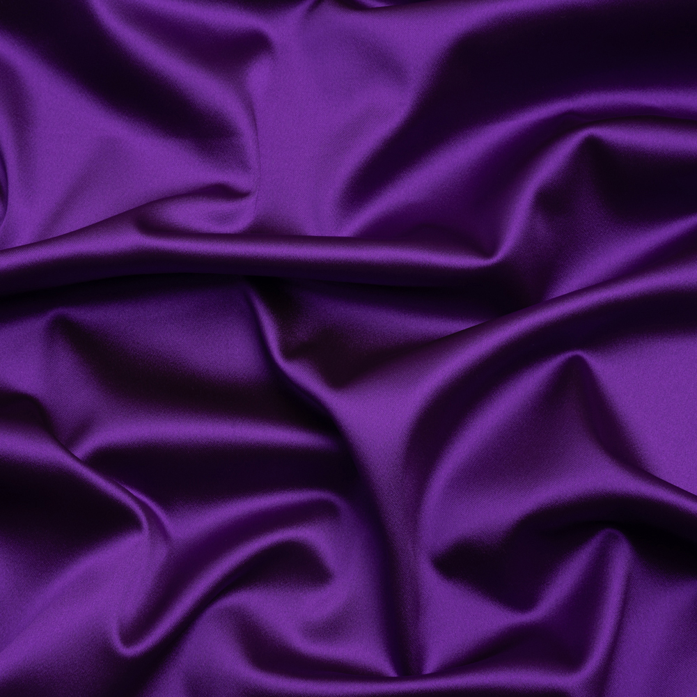 Stretch Satin Made in Italy – Purple with Black Backing – Premium Collection Stretch Satin Made in Italy – Purple with Black Backing – Premium Collection