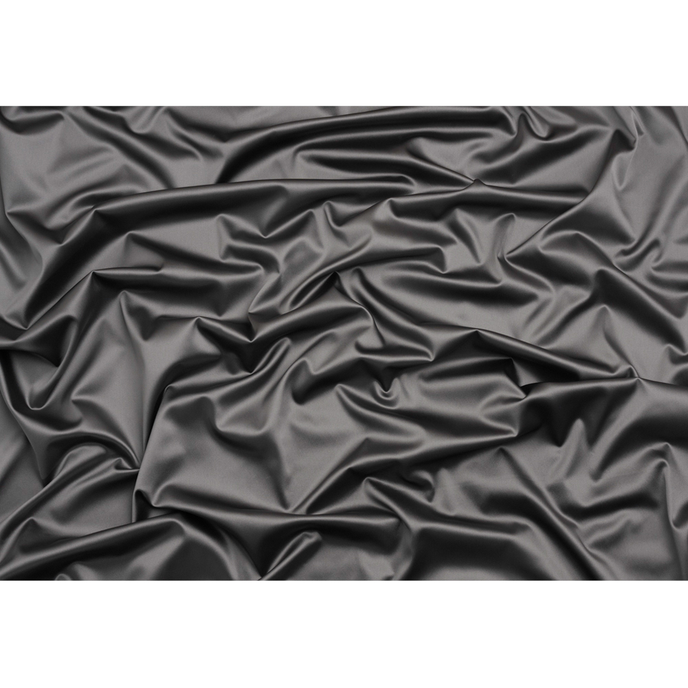 Stretch Satin Made in Italy – Gray with Black Backing – Premium Collection Stretch Satin Made in Italy – Gray with Black Backing – Premium Collection