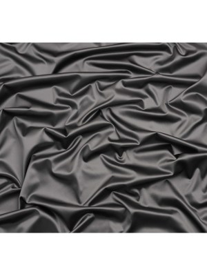 Stretch Satin Made in Italy – Gray with Black Backing – Premium Collection Stretch Satin Made in Italy – Gray with Black Backing – Premium Collection