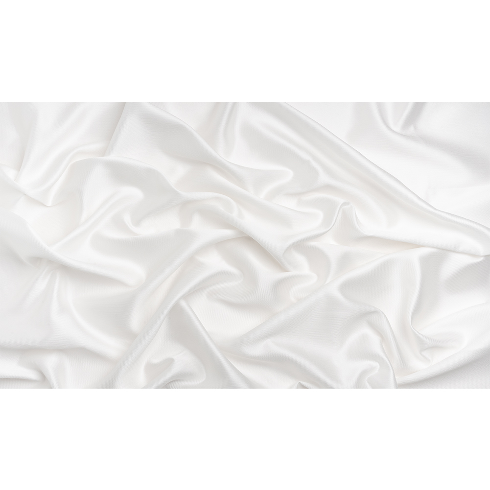 Polyester and Silk Mikado Pique Made in Italy – White Alyssum – Premium Collection Polyester and Silk Mikado Pique Made in Italy – White Alyssum – Premium Collection