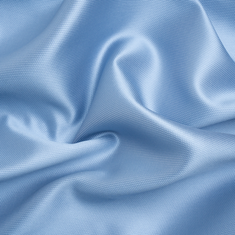 Polyester and Silk Mikado Pique Made in Italy – Placid Blue – Premium Collection Polyester and Silk Mikado Pique Made in Italy – Placid Blue – Premium Collection