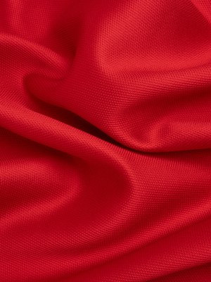 Polyester and Silk Mikado Pique Made in Italy – True Red – Premium Collection Polyester and Silk Mikado Pique Made in Italy – True Red – Premium Collection