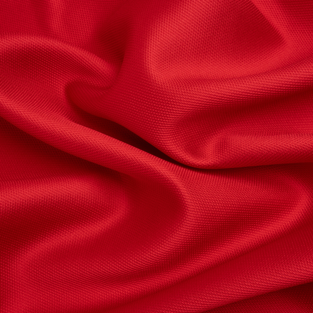 Polyester and Silk Mikado Pique Made in Italy – True Red – Premium Collection Polyester and Silk Mikado Pique Made in Italy – True Red – Premium Collection