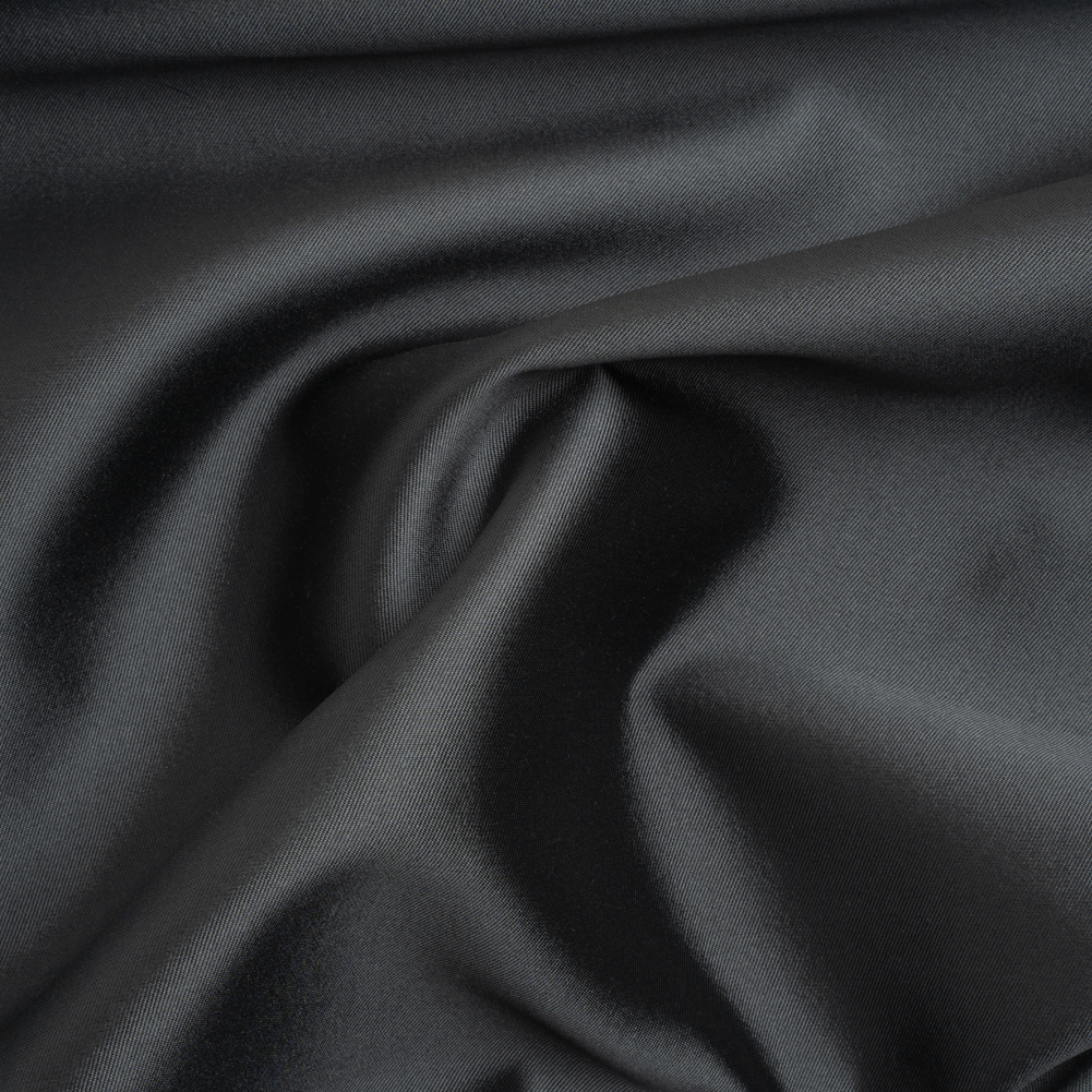 Silk Wool Twill – Stretch Charcoal – Premium Collection Silk Wool Twill – Stretch Charcoal – Premium Collection