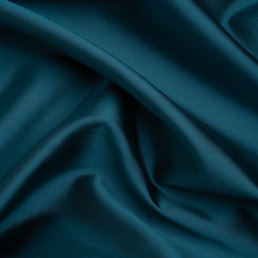 Silk Wool Twill – Mallard Blue – Premium Collection Silk Wool Twill – Mallard Blue – Premium Collection