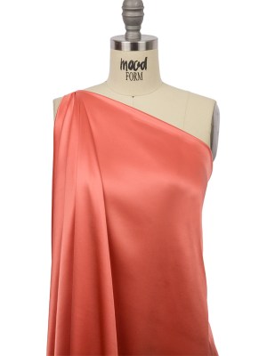 Silk Charmeuse 44″ – Coral – Premium Collection Silk Charmeuse 44″ – Coral – Premium Collection