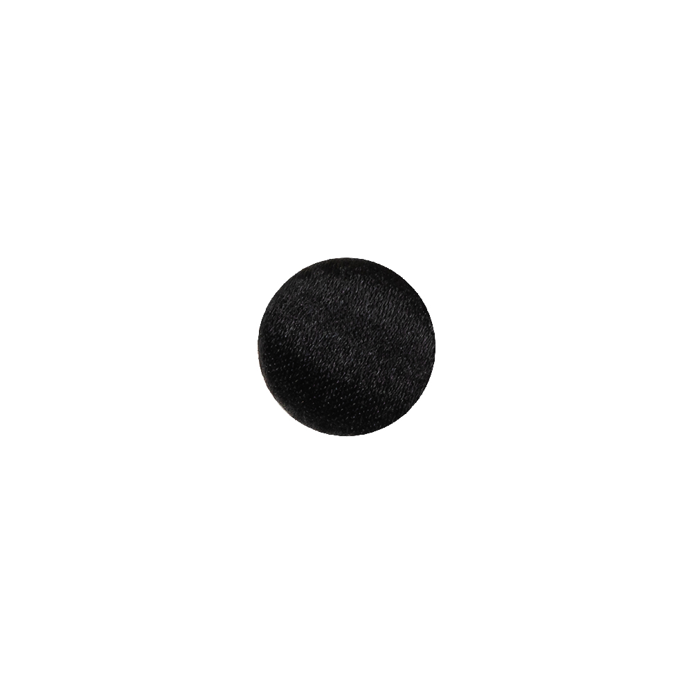 Mood Exclusive Black Silk Covered Button – 16L/10mm Mood Exclusive Black Silk Covered Button – 16L/10mm