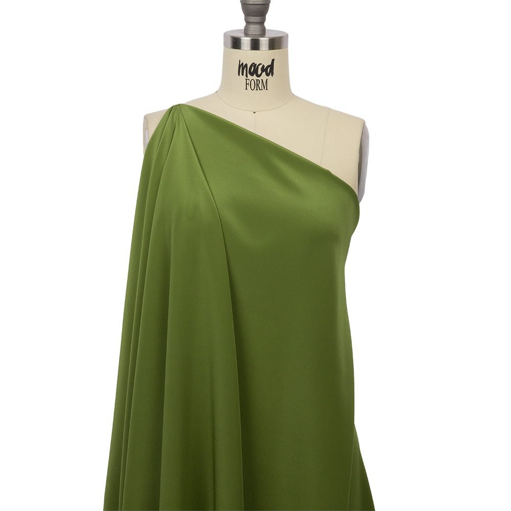 Silk Crepe de Chine – Pesto Green – Premium Collection Silk Crepe de Chine – Pesto Green – Premium Collection
