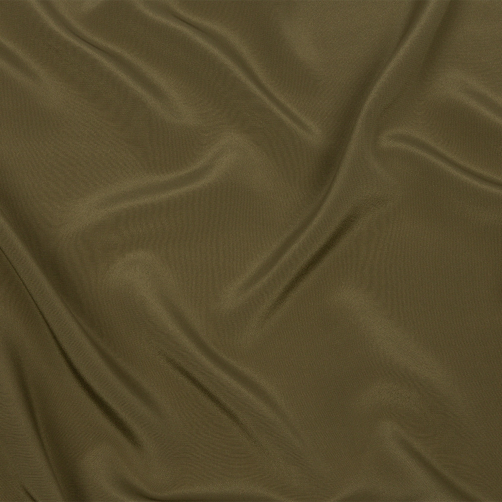 Silk Crepe de Chine – Olive Green – Premium Collection Silk Crepe de Chine – Olive Green – Premium Collection